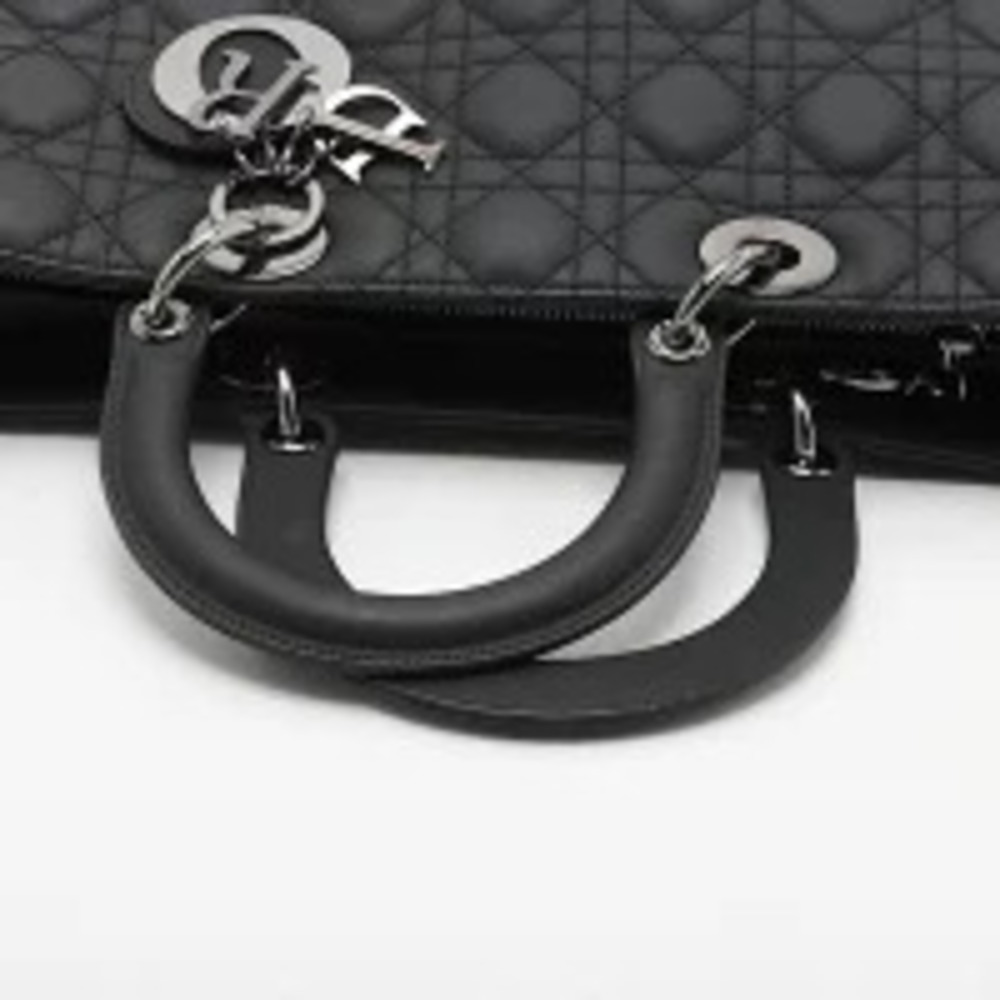 Christian Dior Lady Matte Handbag Black - Picture 6 of 11